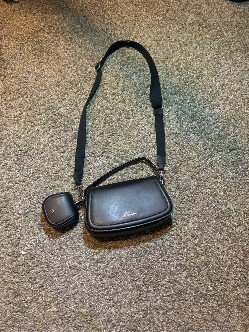 lululemon athletica Black Crossbody Organizer with Accessory Pouch